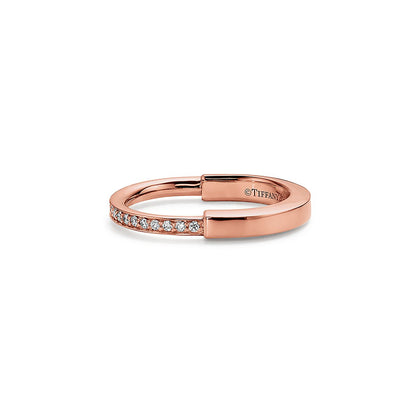 T Lock Diamonds Yellow Gold Ring