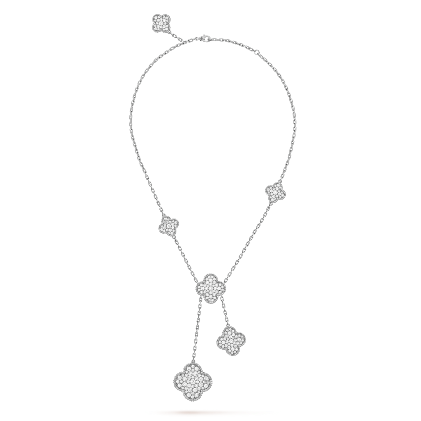 Magic Alhambra Six Motifs Diamonds Necklace