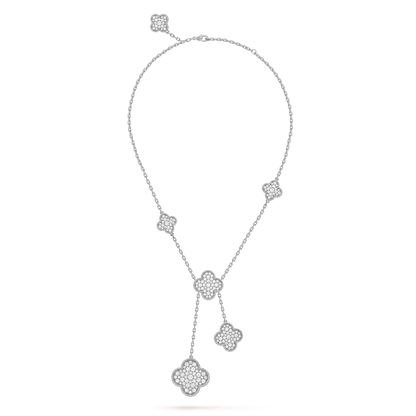 Magic Alhambra Six Motifs Diamonds Necklace