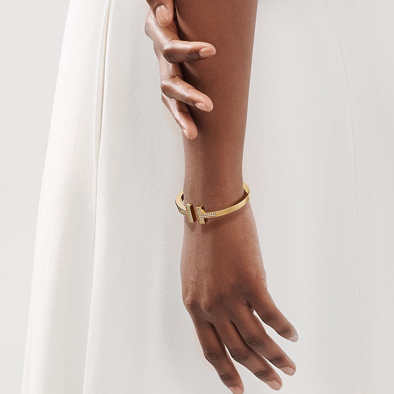 T Diamond Square Bracelet