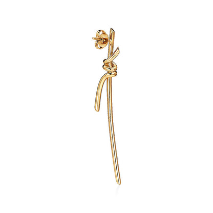 T Knot Drop Diamonds Earrings