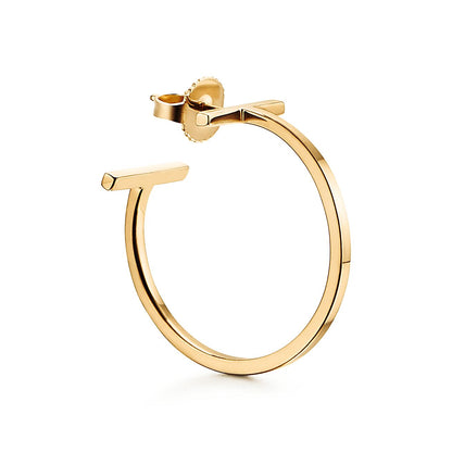 T Hoop Earrings