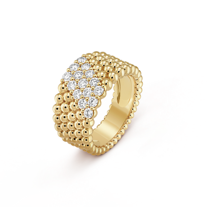 Perlée Diamonds Five Rows Ring
