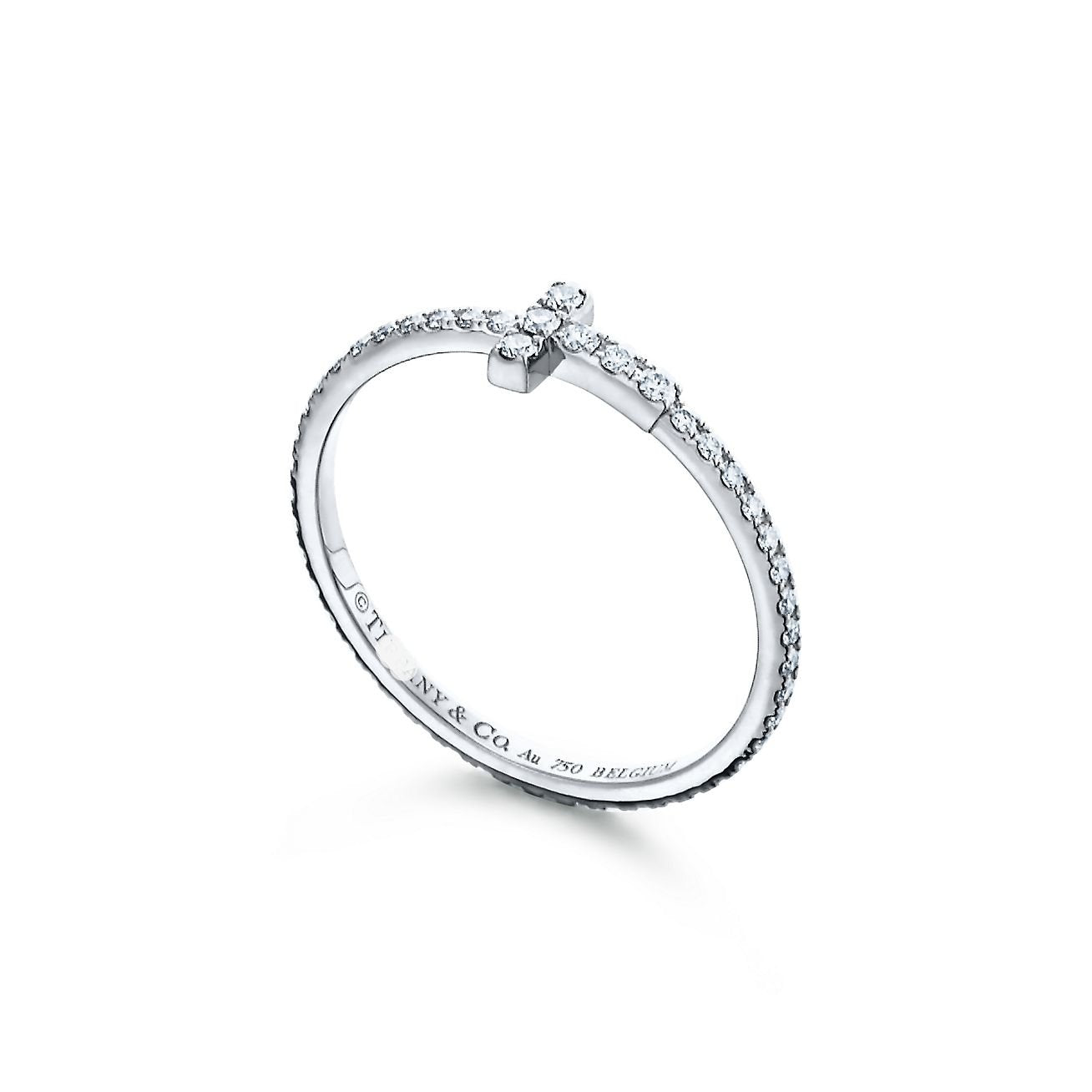 T Diamond Wire Ring
