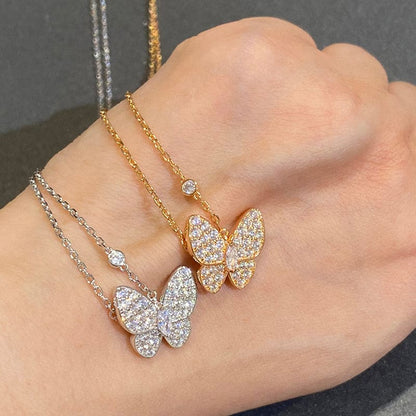 Two Butterfly Necklace