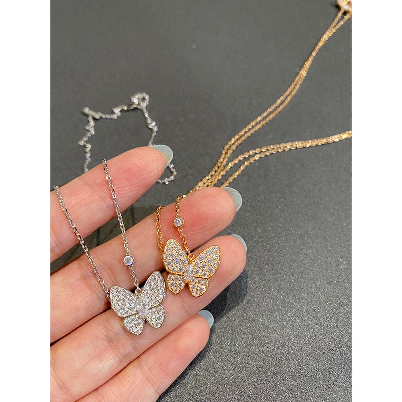 Two Butterfly Necklace