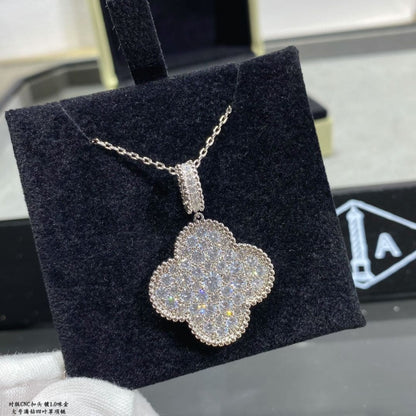 Magic Alhambra One Motifs Diamonds Clover Necklace