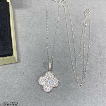 Magic Alhambra One Motifs Diamonds Clover Necklace