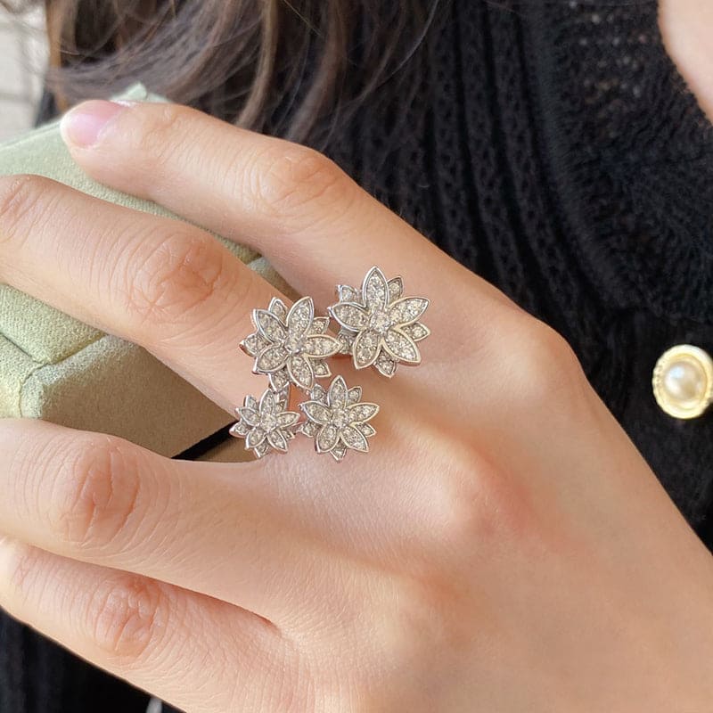 Lotus Four Flowers Ring