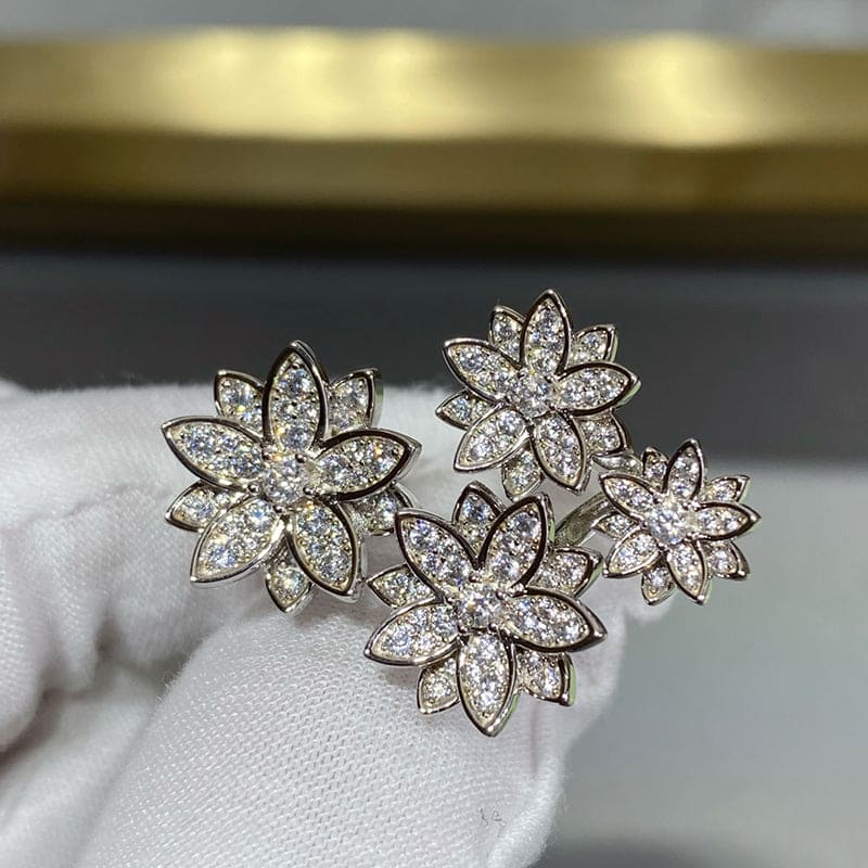 Lotus Four Flowers Ring