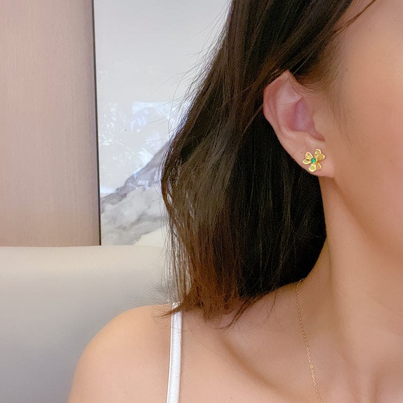 Frivole Mini Emerald Earrings