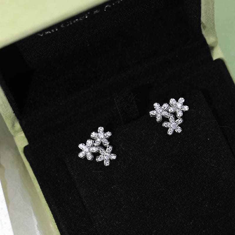 Lotus Three Flowers Earrings