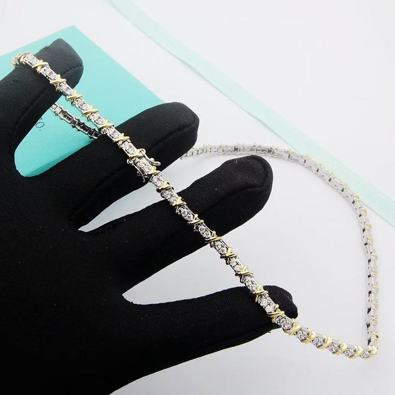 T Schlumberger Eighteen Stone Choker Necklace