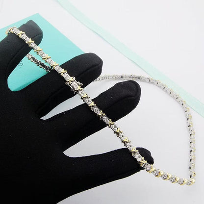 T Schlumberger Eighteen Stone Choker Necklace