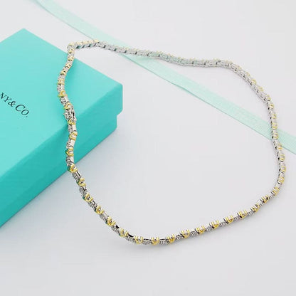 T Schlumberger Eighteen Stone Choker Necklace