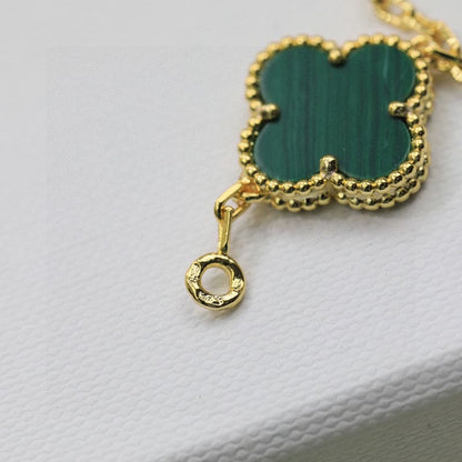 Vintage Alhambra Five Motifs Malachite Diamonds Clover Bracelet