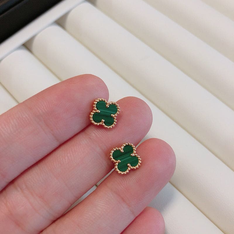 Vintage Alhambra Five Motifs Malachite Clover Bracelet
