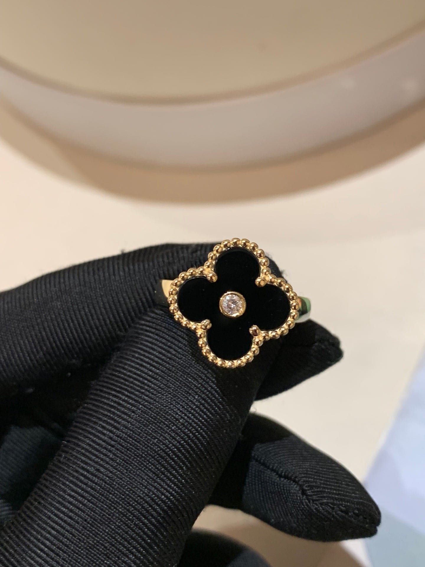 Vintage Alhambra Black Ring