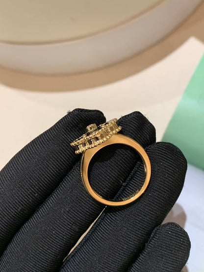 Vintage Alhambra Black Ring