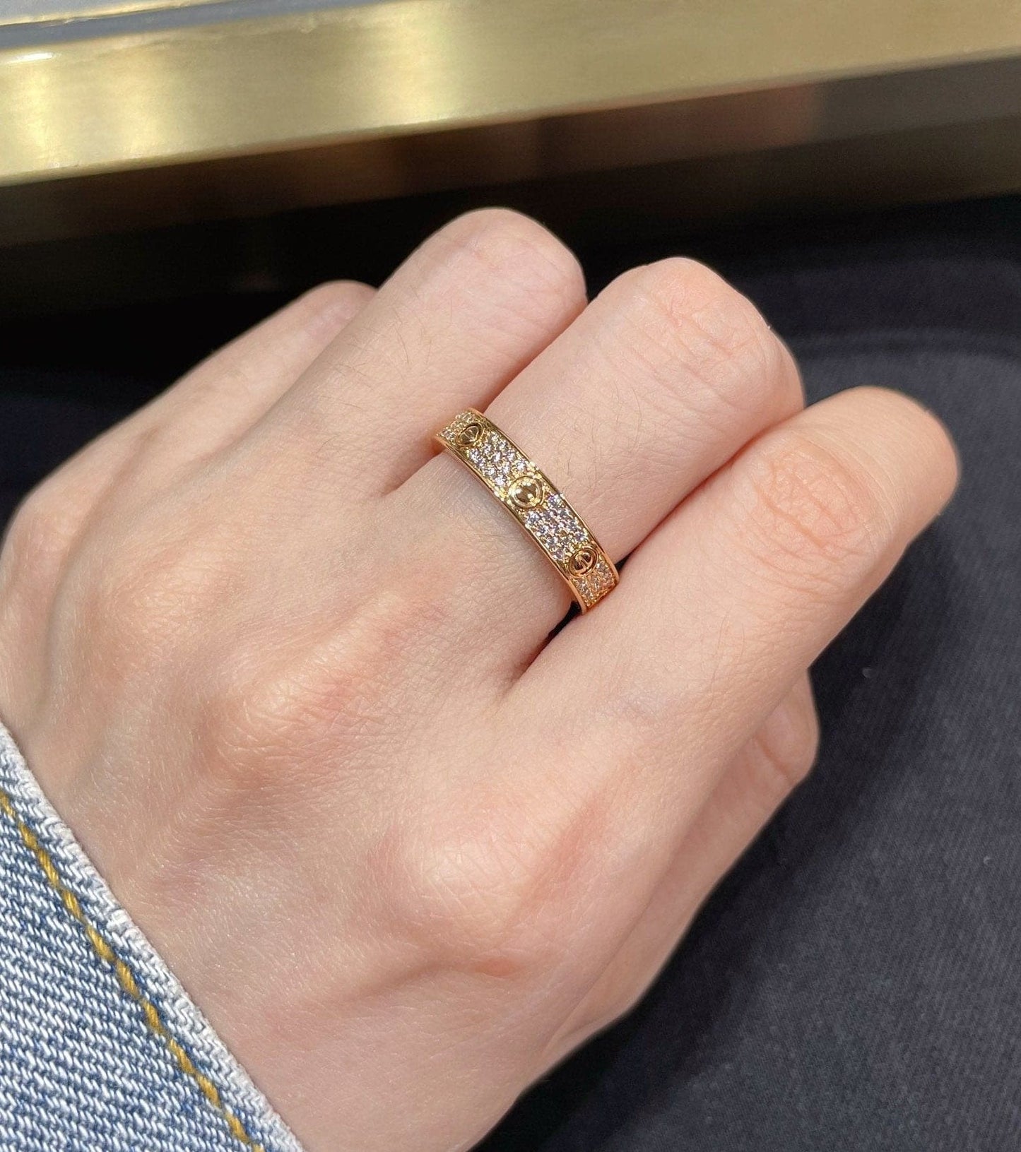 Love Diamond-Paved 2.6mm Ring