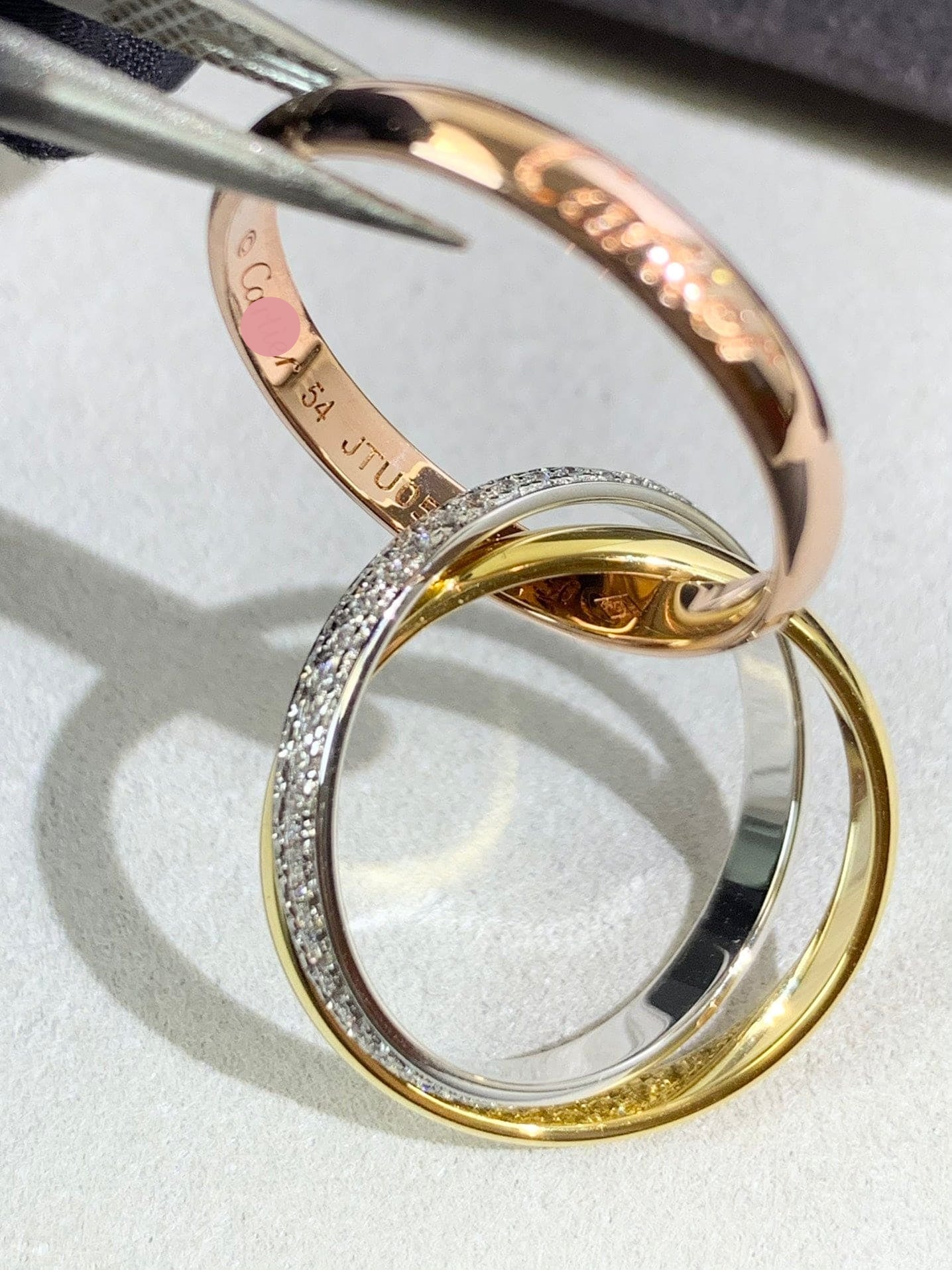 Trinity Pave Diamond Ring