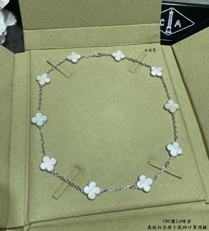 Vintage Alhambra Pearl 10 Motifs Necklace