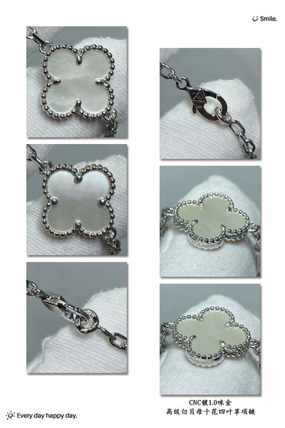 Vintage Alhambra Pearl 10 Motifs Necklace