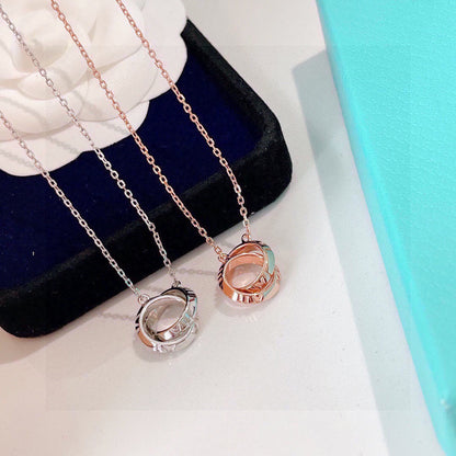 T Atlas X Closed Interlocking Pendant Necklace