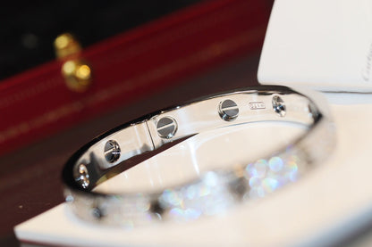 Diamond-paved Ceramic  Love Bracelet