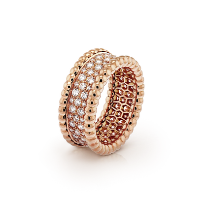 Perlée Diamonds 3 Row Ring