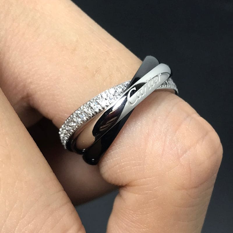 White Gold Ceramic Ring