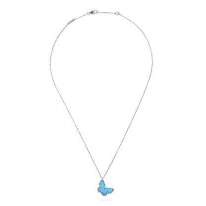 Sweet Alhambra Blue Butterfly Necklace