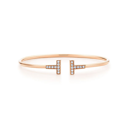 T Diamond Wire Bracelet