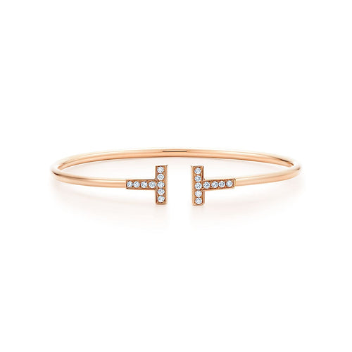 T Diamond Wire Bracelet
