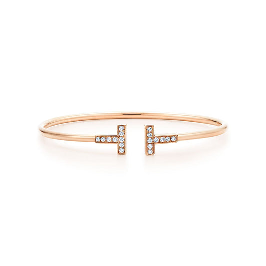 T Diamond Wire Bracelet