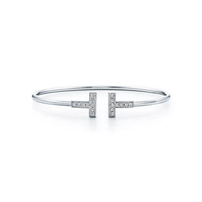 T Diamond Wire Bracelet
