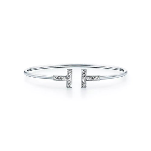 T Diamond Wire Bracelet
