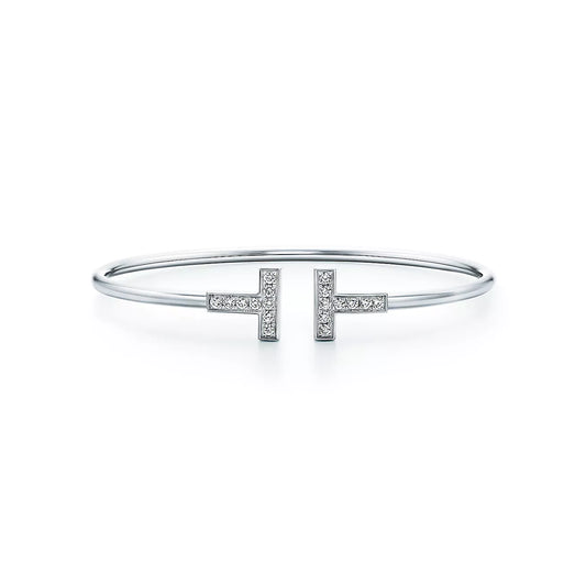 T Diamond Wire Bracelet