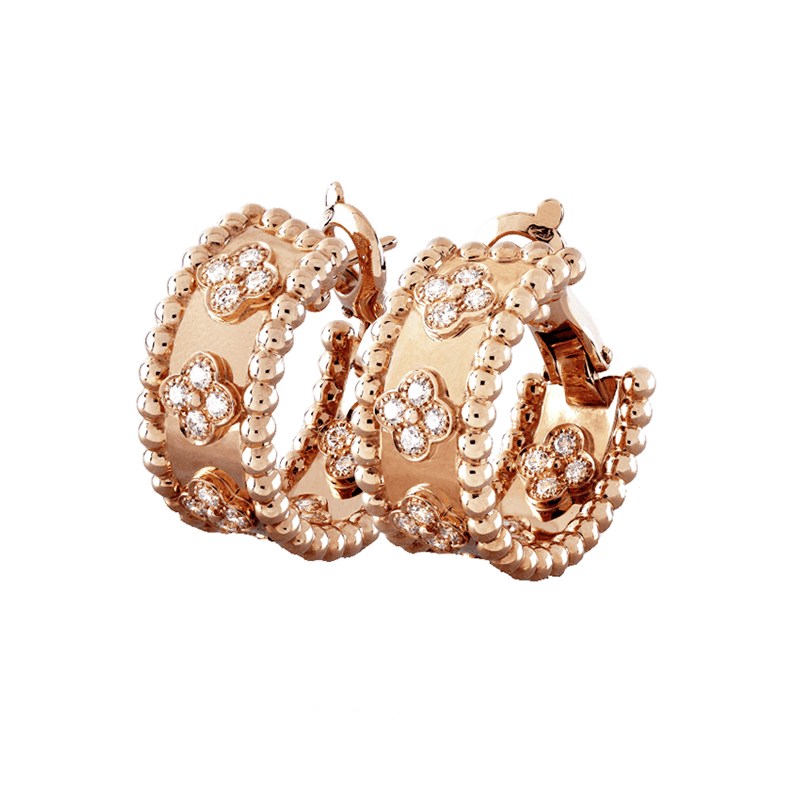 Perlée Clovers Hoop Earrings