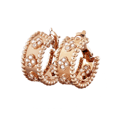 Perlée Clovers Hoop Earrings