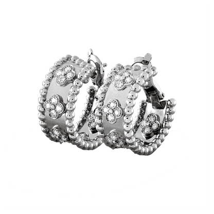 Perlée Clovers Hoop Earrings