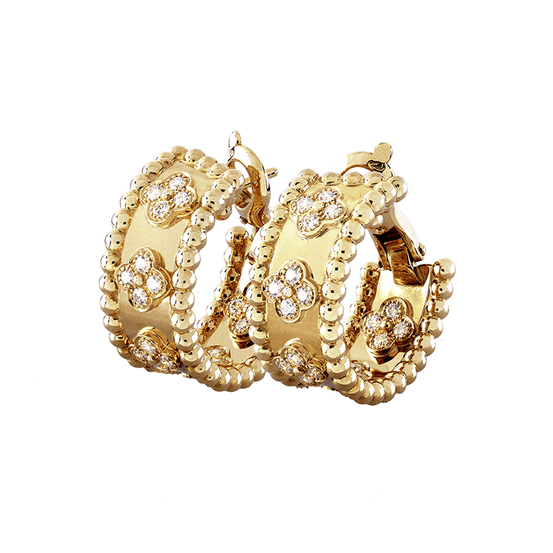 Perlée Clovers Hoop Earrings