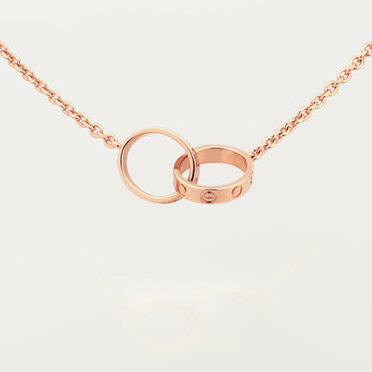 Double Ring Necklace