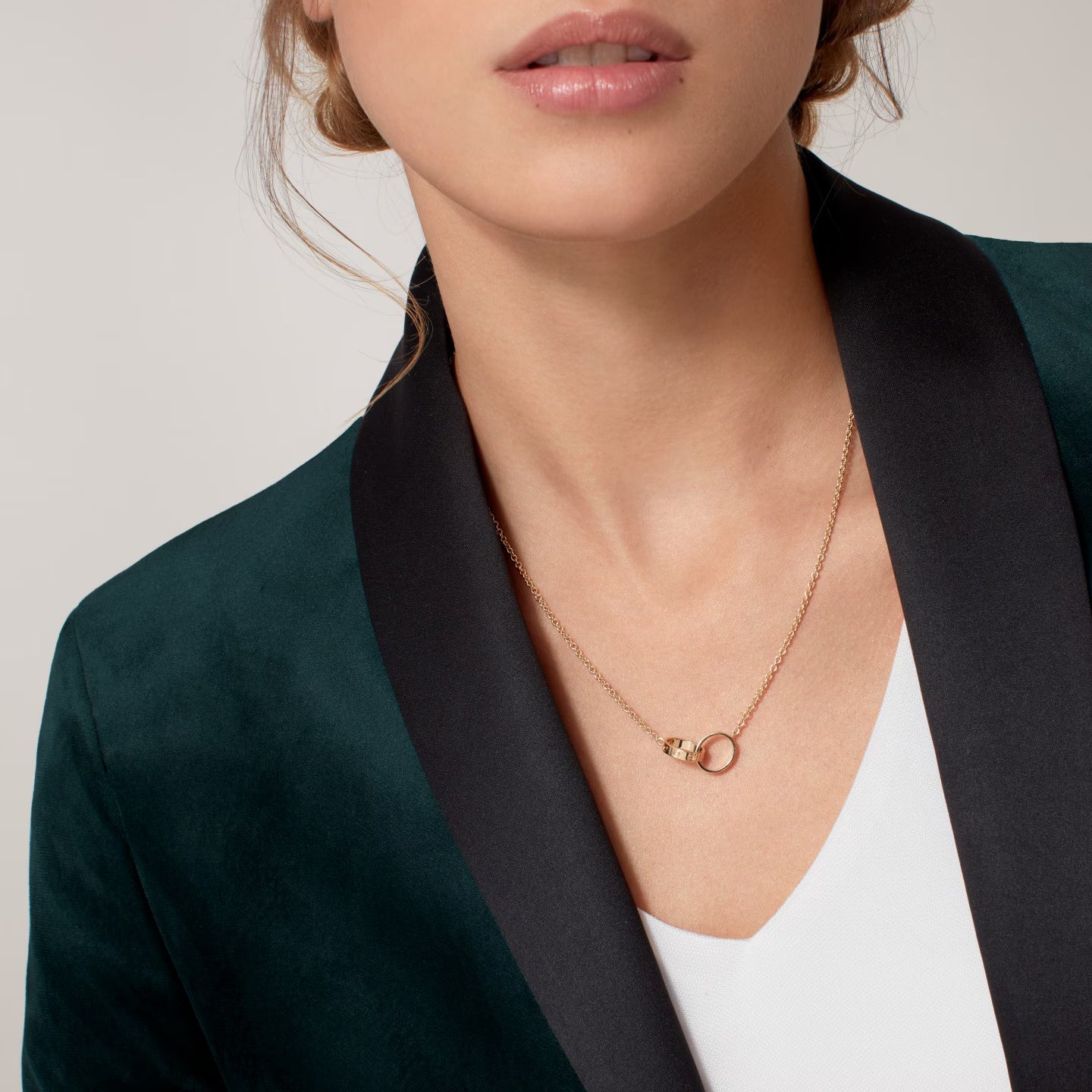 Double Ring Necklace