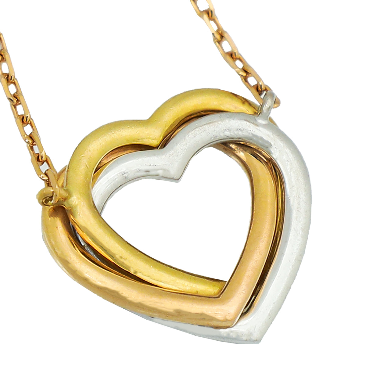 Trinity Heart Full Diamond Necklace