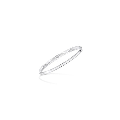 Signature Faceted Pavé Diamond Bangle Bracelet