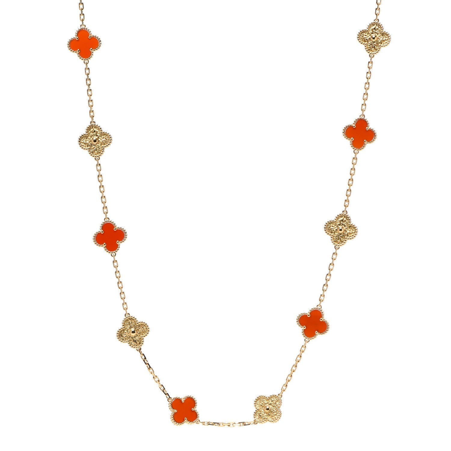 18K Vintage Alhambra 20 Motifs Long Necklace