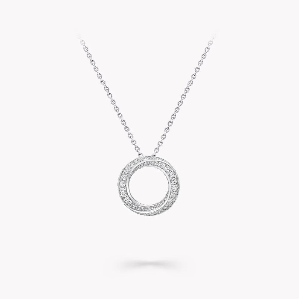 Spiral Pavé Diamond Pendant