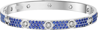 LOVE BRACELET DIAMOND PAVED IN COLORFUL SAPPHIRE
