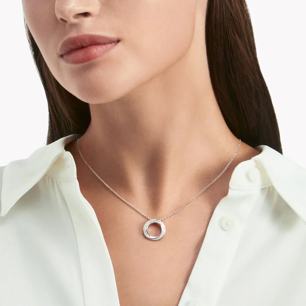 Spiral Pavé Diamond Pendant